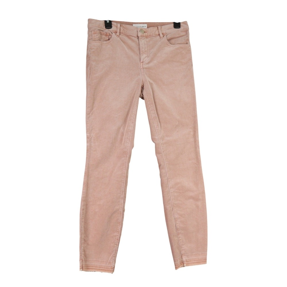 Loft Modern Skinny Corduroy Jeans Womens 28 Blush Pink Stretch Casual Pants